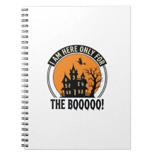 Caderno Espiral Casa Assombrada de Halloween Engraçado Boo Vintage
