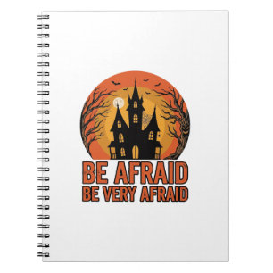 Caderno Espiral Casa Assombrada Tenha Medo Design de Halloween Vin