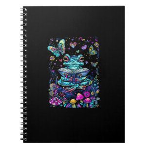 Caderno Espiral Casa de Campo Estética de Sapo Goblincore Leitura