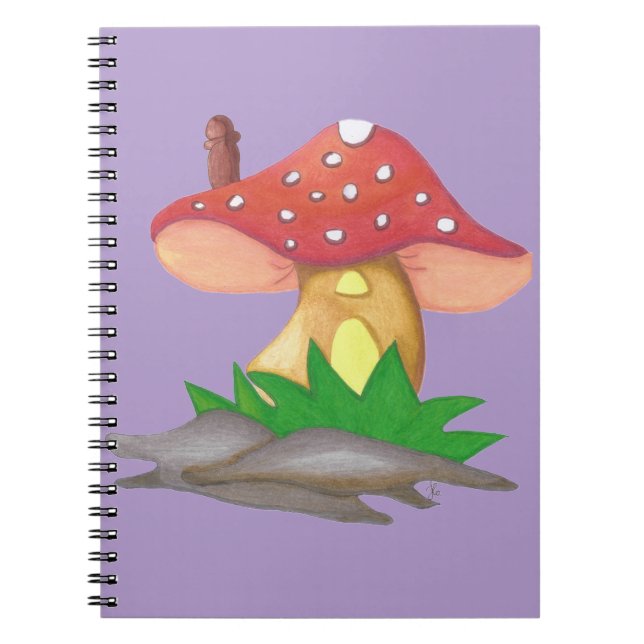 Caderno Espiral Casa de Cogumelo (Frente)