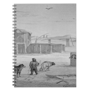 Caderno Espiral Casa de Eskimaux, construída do gelo, Igloolik,