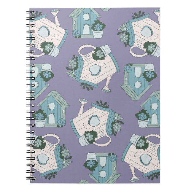 Caderno Espiral Casa de Pássaros Projeto Roxo (Frente)
