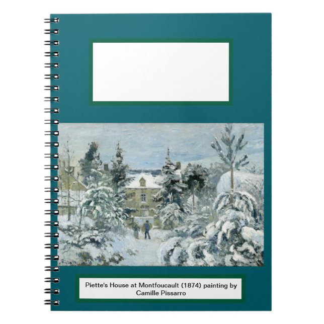 Caderno Espiral Casa de Piette na paisagem Montfoucault (Frente)