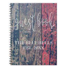 Caderno Espiral Casa de praia áspera de madeira da madeira