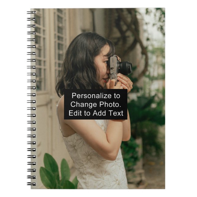 Caderno Espiral Casa do Escritório de Trabalho de arte de Fotograf (Frente)