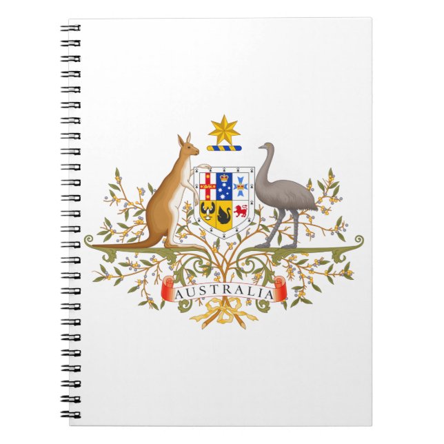 Caderno Espiral Casaco de Armas da Austrália (Frente)