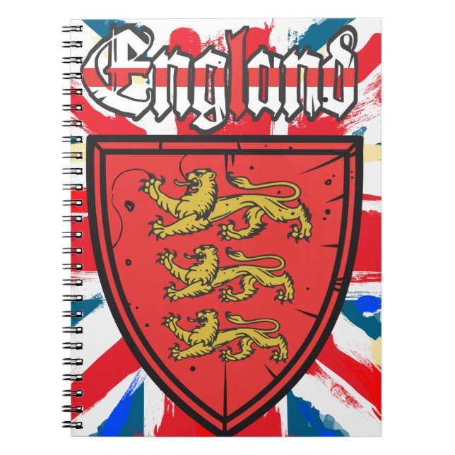 Caderno Espiral Casaco de Armas da Inglaterra (Frente)