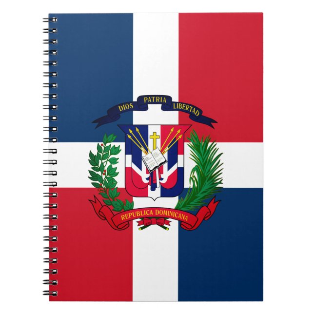Caderno Espiral Casaco de armas da República Dominicana (Frente)