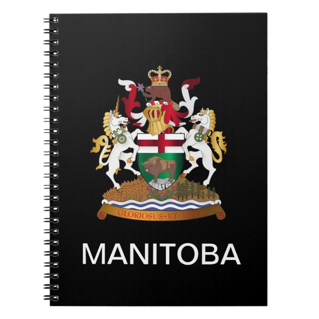 Caderno Espiral Casaco de armas de Manitoba (Frente)