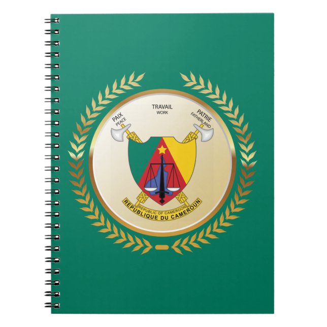 Caderno Espiral Casaco de Armas dos Camarões (Frente)