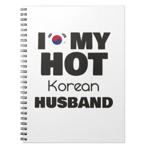 Caderno Espiral Casado com o Homem da Coreia Quente Eu Amo Meu Mar