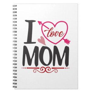 Caderno Espiral Casal Presente Eu Amo Mamãe