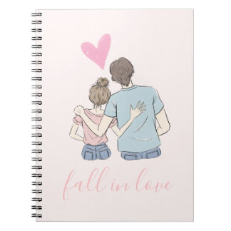 Caderno Espiral Casal romântico
