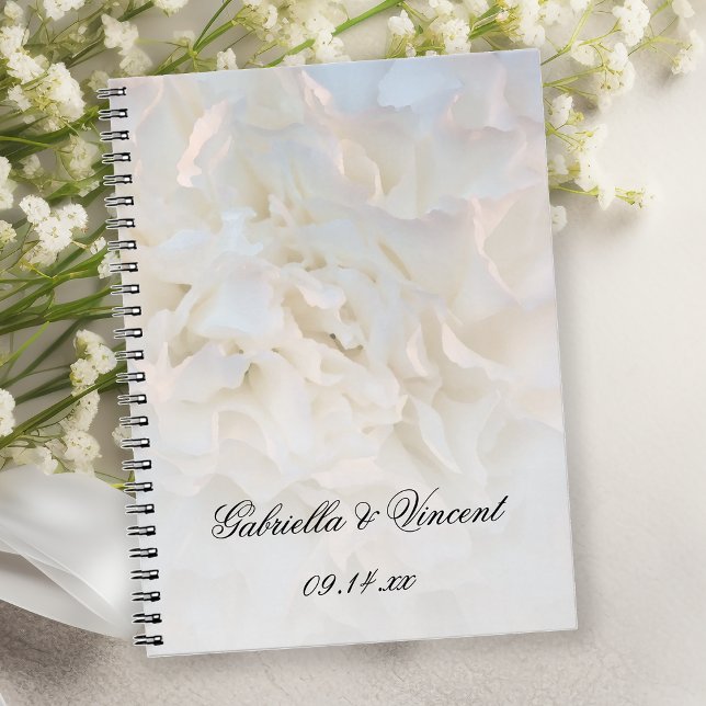 Caderno Espiral Casamento de Flores Brancas (Criador carregado)