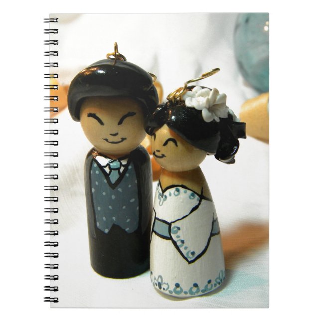 Caderno Espiral Casamento de Kokeshi mim (Frente)