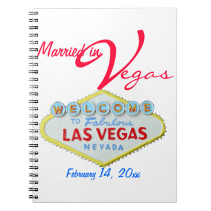 Caderno Espiral Casamento de Las Vegas Nevada