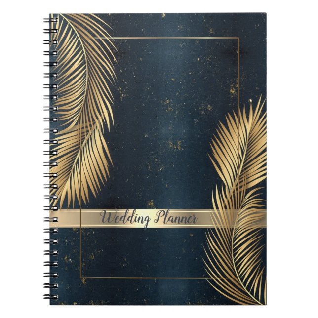 Caderno Espiral Casamento de Praia da Dourada Palm Sai (Frente)