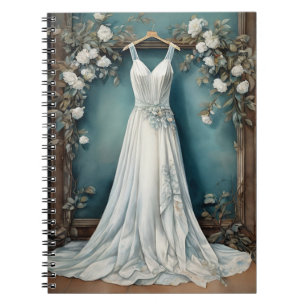 Caderno Espiral Casamento de Vestido Branco Clássico