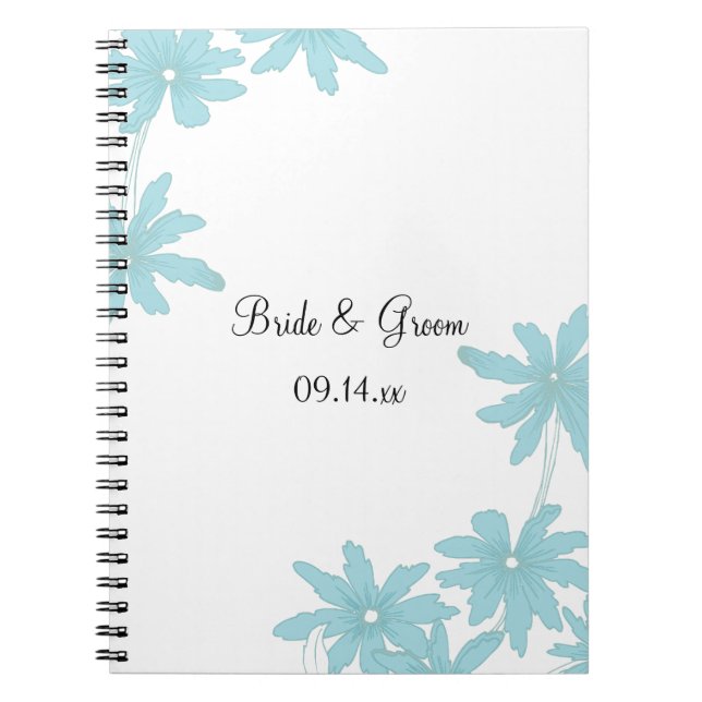 Caderno Espiral Casamento de Visitas Azul Claro (Frente)