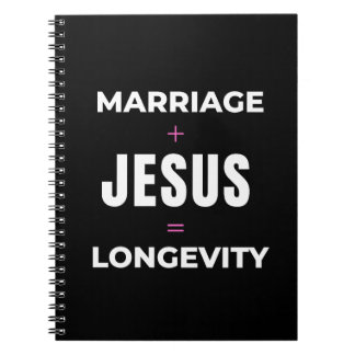 Caderno Espiral Casamento + Jesus = Longevidade