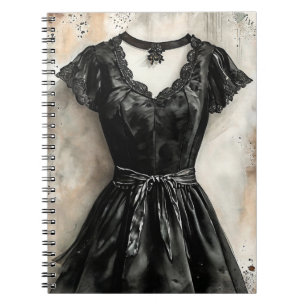 Caderno Espiral Casamento LBD de Vestido Preto Retroativo