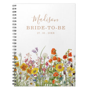 Caderno Espiral Casamento Personalizado País das Flores Selvagens