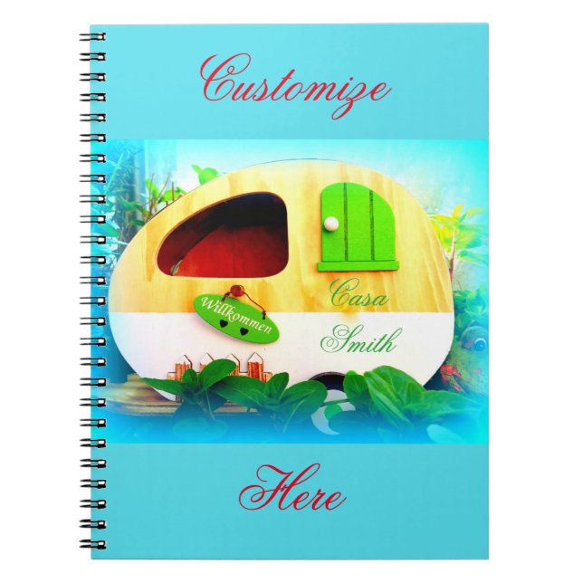 Caderno Espiral Casas aciganadas minúsculas da caravana (Frente)