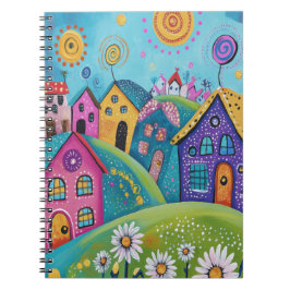 Caderno Espiral Casas de Arte Popular Caprichosas