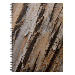 Caderno Espiral Casca de Árvore I Design Texturizado Abstrato Natu