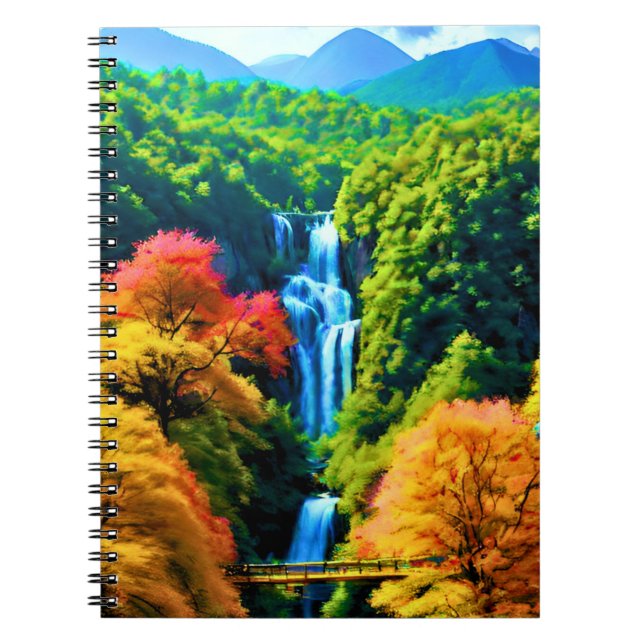 Caderno Espiral Cascata chinesa (Frente)