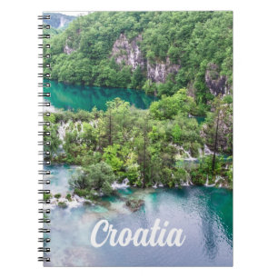 Caderno Espiral Cascata em cascata no Parque dos Lagos de Plitvice