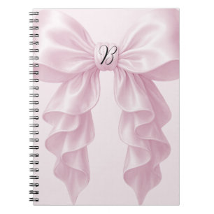 Caderno Espiral Cascata Rosa Laço Babado Elegante Chique Feminino