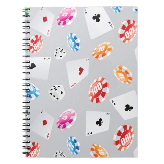 Caderno Espiral Casino, Games accessories pattern 8 (Frente)
