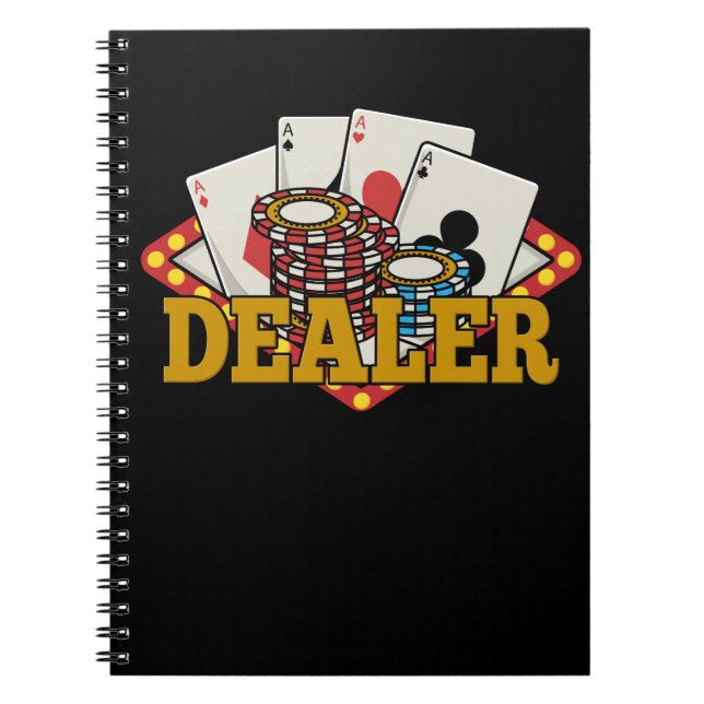 Caderno Espiral Casino Poker Dealer (Frente)