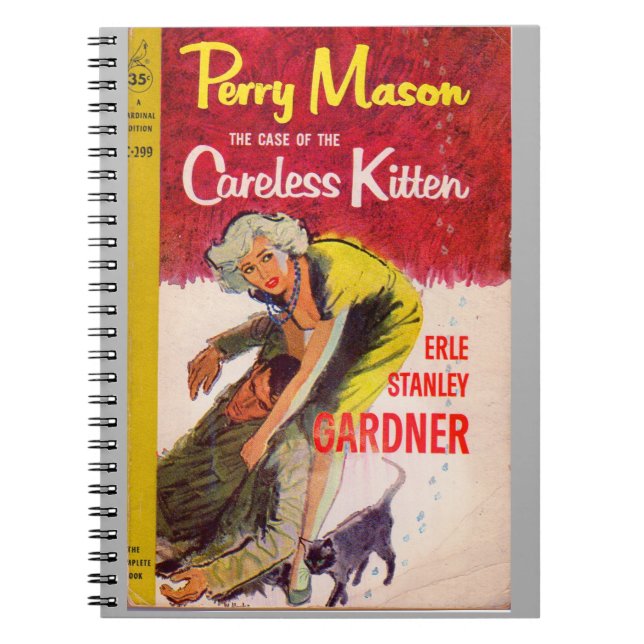 Caderno Espiral Caso do cobrir do livro Careless Kitten (Frente)