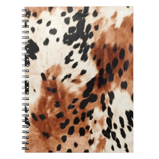Caderno Espiral Castanho-Creme-Animal Cowhide (Frente)