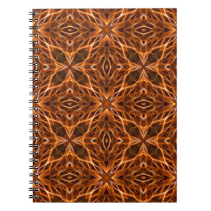 Caderno Espiral Castanho Kaleidoscope Mandala Forma