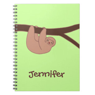 Caderno Espiral Castanho Sorrindo Lama com Nariz Cardíaco