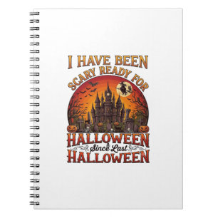 Caderno Espiral Castelo Assombrado de Halloween Pronto e Assustado