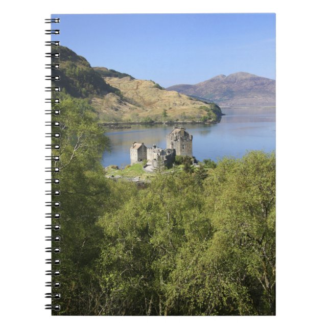 Caderno Espiral Castelo de Eilean Donan, Escócia. O famoso Eilean (Frente)