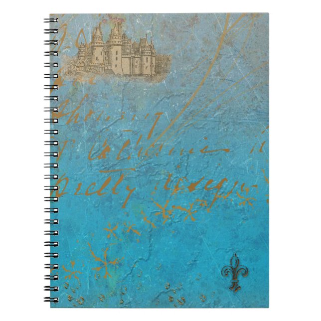 Caderno Espiral Castelo de Leite e Fleur de lis (Frente)