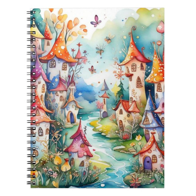 Caderno Espiral Castelo mágico da Terra Fairyland (Frente)