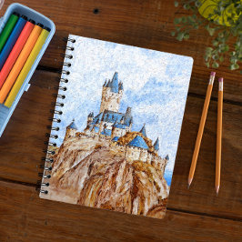 Caderno Espiral Castelo no rio Reno