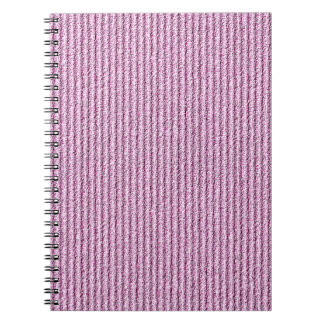 Caderno Espiral Casual Pink Corduroy Stripe Pattern