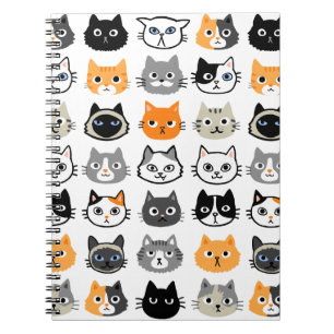Caderno Espiral Cat Faces   Cute, Funny and Annoyed Cats