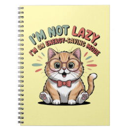 Caderno Espiral Cat in Energy Saving Mode