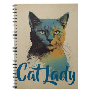 Caderno Espiral Cat Lady Notebook