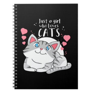 Caderno Espiral Cat Lover Apenas Uma Menina Que Ama Gato
