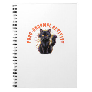 Caderno Espiral Cat Lover Halloween Purr-anormal Atividade Spooky