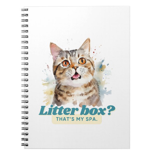 Caderno Espiral Cat Mamãe Oferece, Coisa Divertida (Frente)
